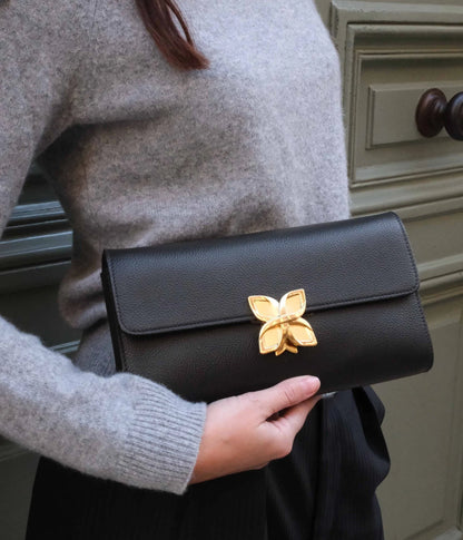Hortensia Clutch | Noir