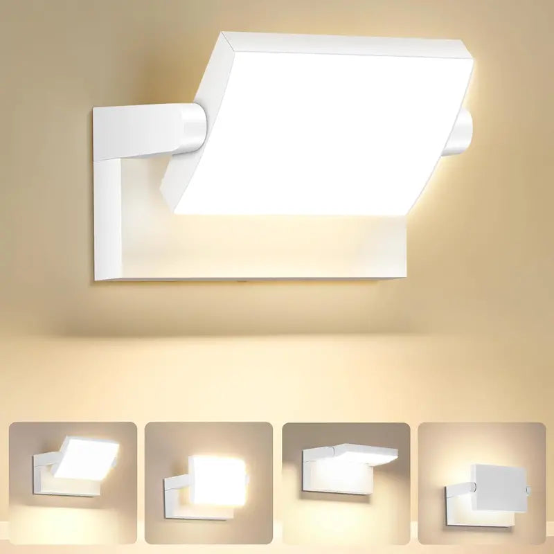 Weatherproof Outdoor Wall Light  40W Modern Adjustable Exterior Fixture, 6000K Cool White