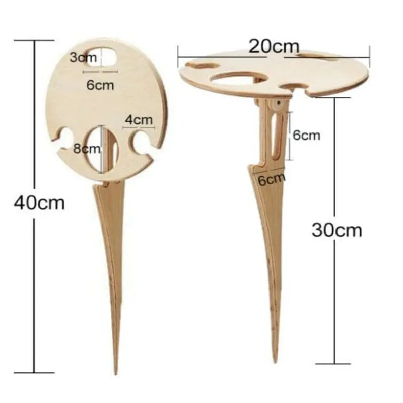 Foldable Outdoor Drink Holder  Compact Beverage Stand for Patios & Picnics
