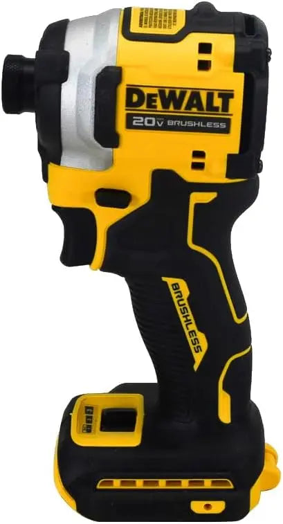 ATOMIC 20V MAX Brushless Compact Impact Driver  0.25″ Bit Capacity, 3-Speed Variable Trigger (Black/Yellow)