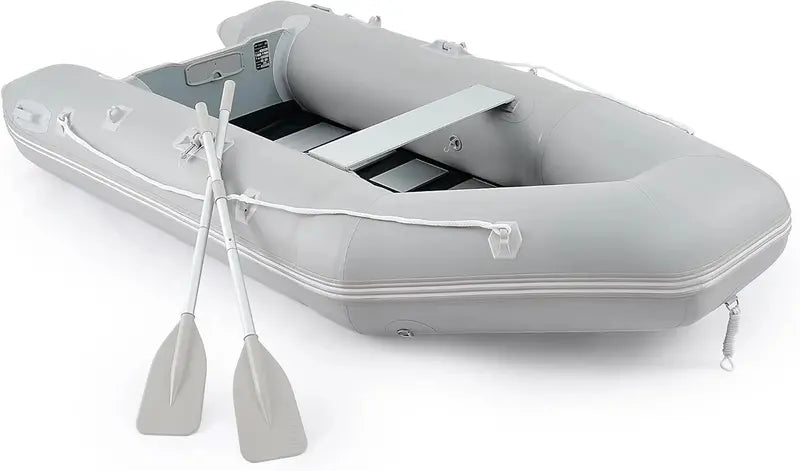 10 ft. Heavy-Duty Inflatable Dinghy  4-Person 990 lb Capacity Sport Tender Boat with Aluminum Oars & Air Pump