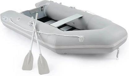 10 ft. Heavy-Duty Inflatable Dinghy  4-Person 990 lb Capacity Sport Tender Boat with Aluminum Oars & Air Pump