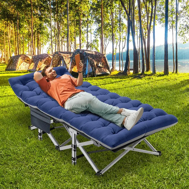 MOPHOTO 75  Portable Folding Bed for Adults with Mattress, Carry Bag