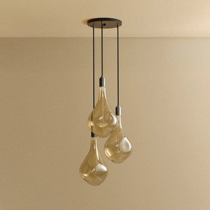 Triple Pendant in Graphite + Voronoi III