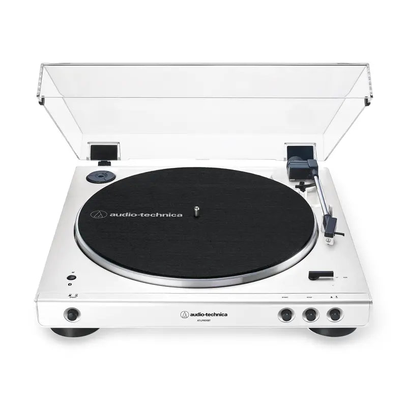 Audio-Technica AT-LP60XBT Wireless Bluetooth Turntable  White Wood Finish