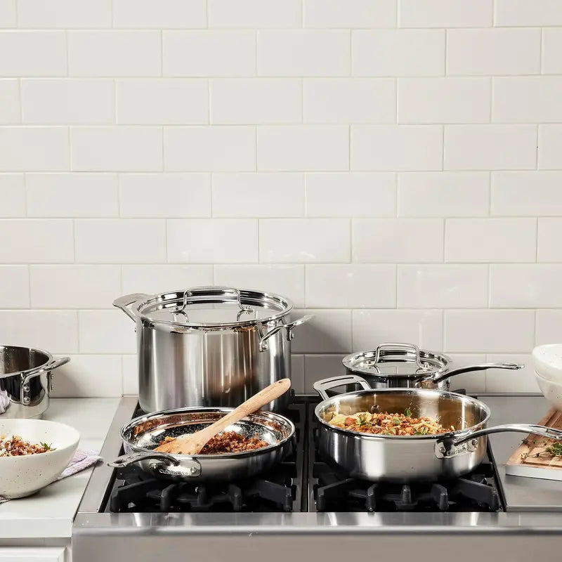 Cuisinart MultiClad Pro 13-Piece Stainless Steel Cookware Set  Triple-Ply Construction, Oven-Safe, Dishwasher-Safe, Sleek Silver Finish