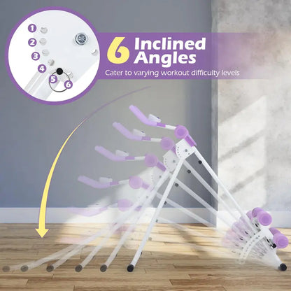 Foldable Ab Trainer with 6 Adjustable Angles and Digital LCD Feedback