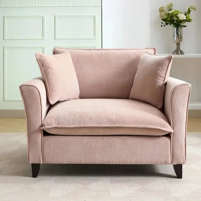 Extra-Large Chenille Armchair for Living Room Comfort