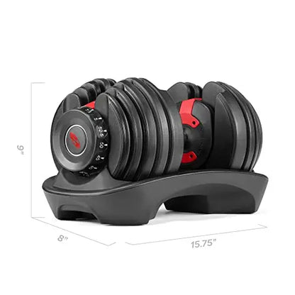 Bowflex SelectTech 552 Adjustable Dumbbell Set — 552.5 lbs, Space-Saving Alternative to 15 Traditional Pairs