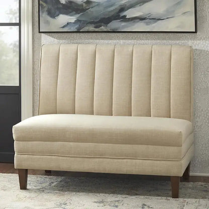 Lifestorey Kerrington Banquette Set  3-Piece Channel-Back Upholstered Seating