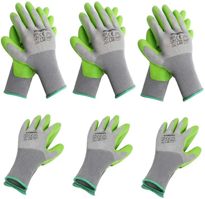 WORKPRO Garden Work Gloves  6 Pairs with Eco-Friendly Latex Palm Coating