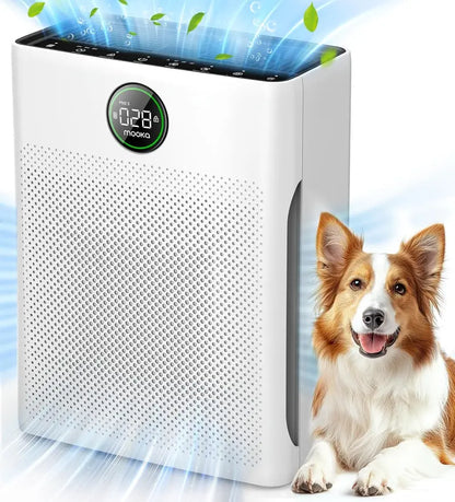 Large-Room Air Purifier  MOOKA Model for Homes up to 2200 sq. ft. with Washable Filter & Pet Hair Capture