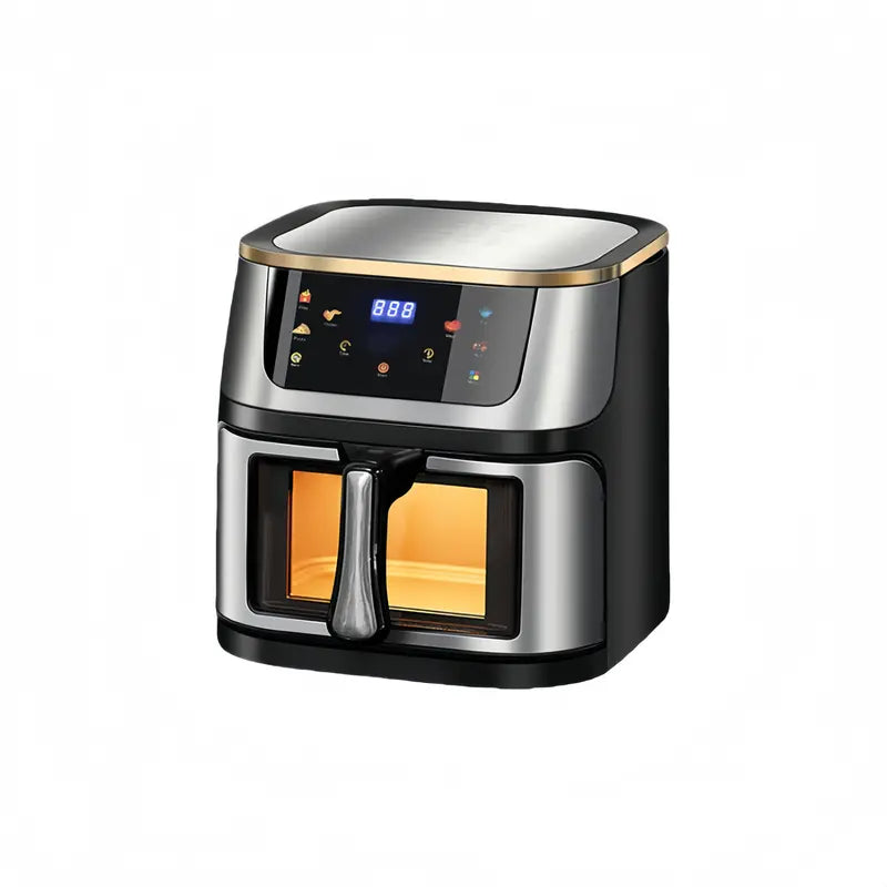 6L Stainless Steel Smart Air Fryer with Multifunction Cooking Modes