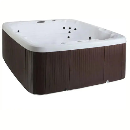 Lifesmart 7-Person Espresso Hot Tub with 22 Jets, Ozonator, and 110V Convenience