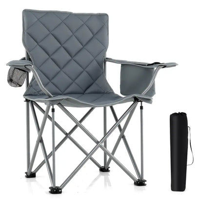 All-Terrain Outdoor Folding Chair  500 lb Capacity with Built-In Cooler Pouch & Cup Holder