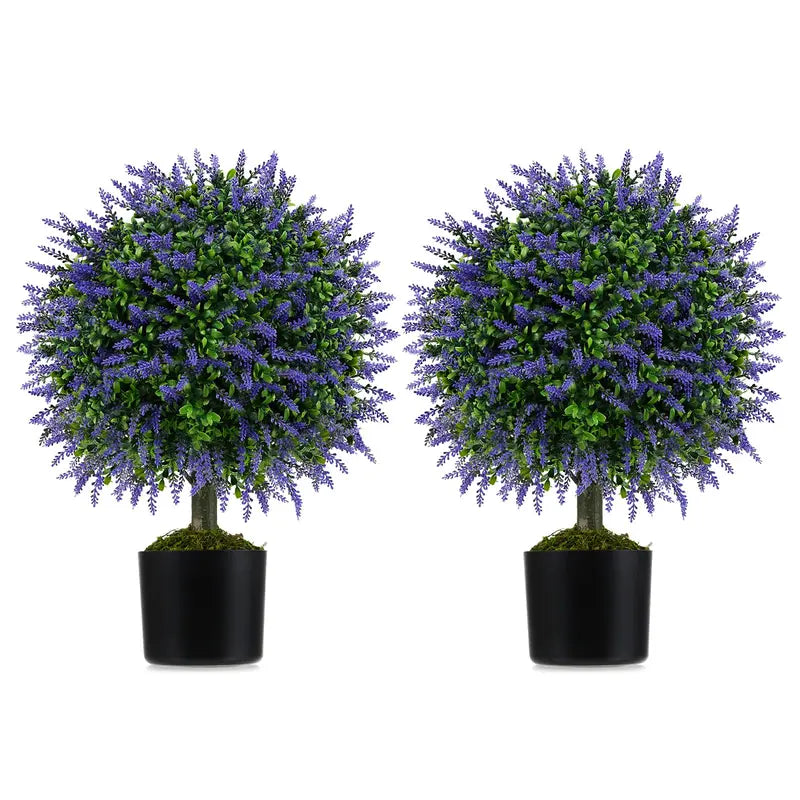 22-Inch Artificial Wisteria Topiary Ball Tree  Vibrant Faux Floral Display with Realistic Branching