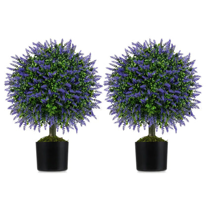 22-Inch Artificial Wisteria Topiary Ball Tree  Vibrant Faux Floral Display with Realistic Branching