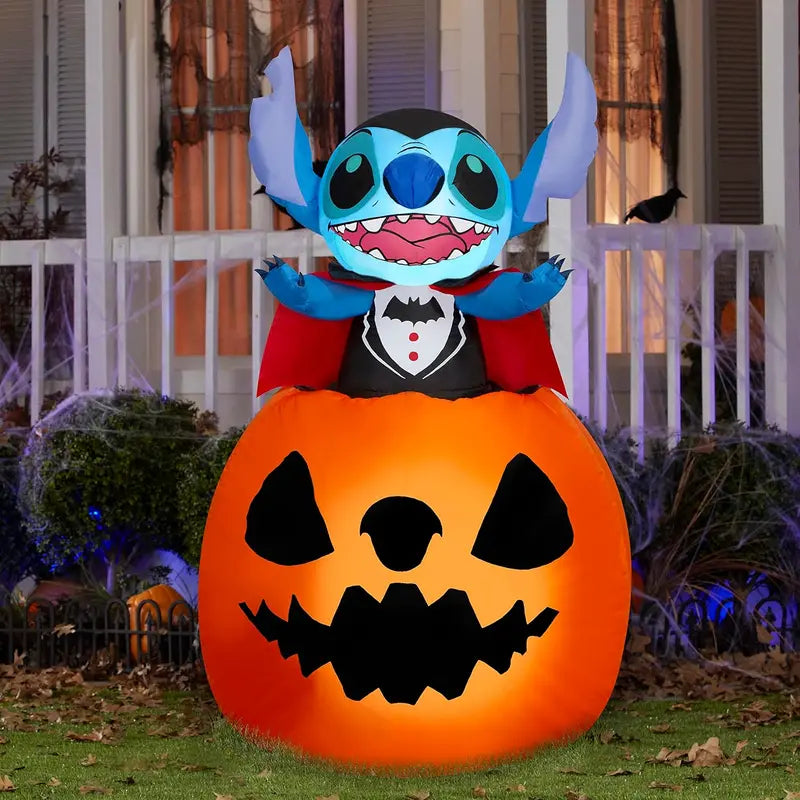 5-Inch Animated Air-Blown Vampire Pumpkin Yard Decoration