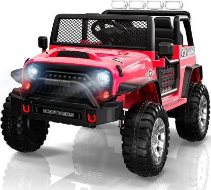 L8 2-Seater 12V Kids Ride-On Car — Remote Control, 4-Wheel Suspension, Bluetooth Audio, 3-Speed Settings, LED Lighting, Gift-Ready