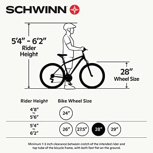 Schwinn GTX Comfort Hybrid Bike for Men &amp; Women  700c Wheels, Step-Through/Step-Over Frame