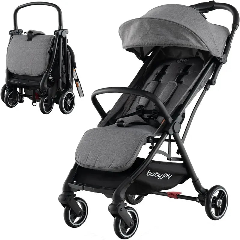 Compact Airplane-Approved Travel Stroller  Lightweight Foldable Design for Infants & Toddlers