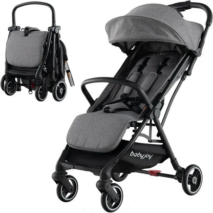 Compact Airplane-Approved Travel Stroller  Lightweight Foldable Design for Infants & Toddlers