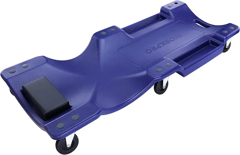 WORKPRO 40-Inch Mechanic’s Creeper  Padded Headrest, 330-LB Capacity, 6-Wheel Mobility