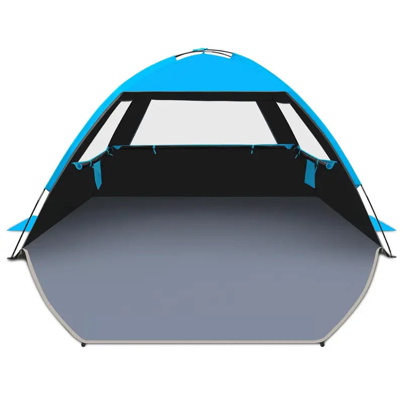 Lightweight Beach Shade Tent with Ventilated Mesh Windows & Compact Carry Bag
