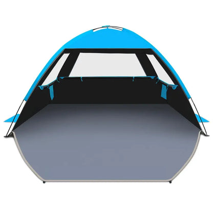 Lightweight Beach Shade Tent with Ventilated Mesh Windows & Compact Carry Bag