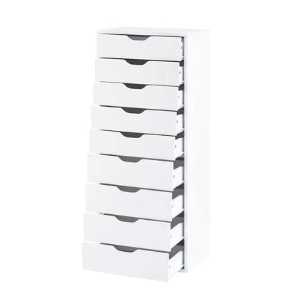 Wooden Lateral File Cabinet  Mobile Office Storage Unit with Locking Drawers