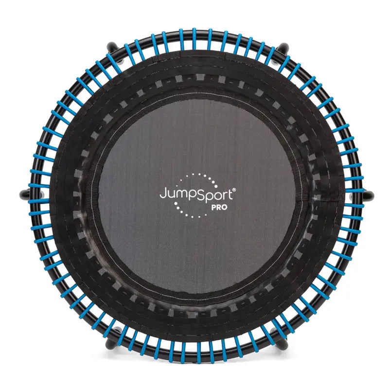 JumpSport 350 Pro Indoor Trampoline  39″ Fitness Trampoline with Enhanced Stability & Cardio Focus (Teal/Black)