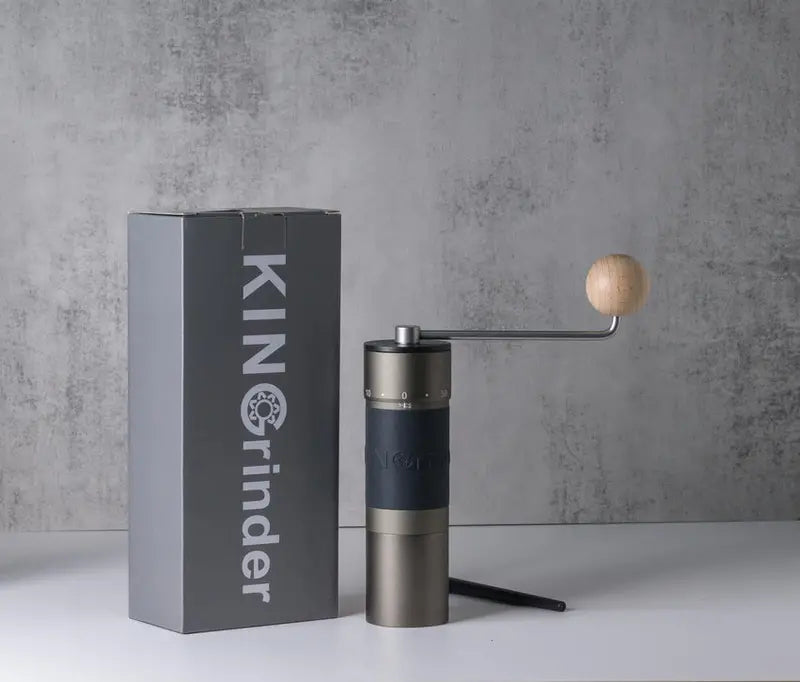 KINGrinder K6 Manual Coffee Grinder  Precision Burr Mill with Ergonomic Straight Handle
