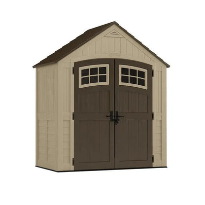 Sutton Outdoor Plastic Storage Shed  7’5″ W × 4′ D Resin Structure