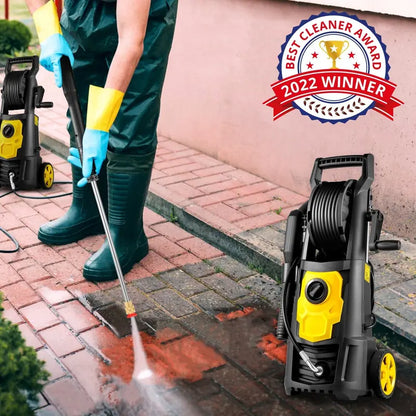 2000 PSI Electric Pressure Washer: Compact Design with 5 Quick-Connect Nozzles