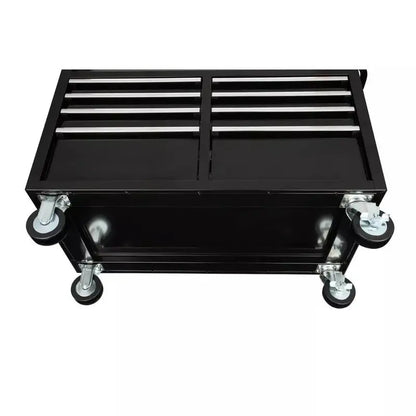 46″ x 24″ 9-Drawer Gloss Black Mobile Tool Chest  Deep-Storage Rolling Workbench