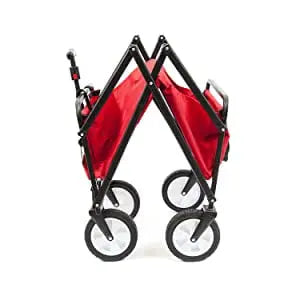 Seina Collapsible Folding Wagon with Straps | Utility Cart, Portable, Lightweight, Fold up, for Groceries, Laundry, Sports, Baseball, Softball, Fishing and Camping