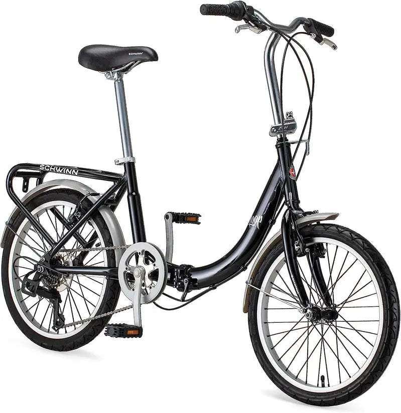 Schwinn Loop Folding Bike  20-Inch Wheels, 7-Speed Drivetrain for Adults
