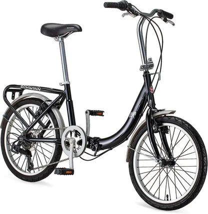 Schwinn Loop Folding Bike  20-Inch Wheels, 7-Speed Drivetrain for Adults