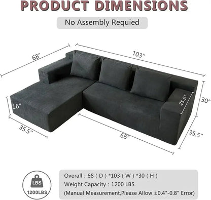60-Inch Pull-Out Sofa Bed with Memory Foam Mattress, Two Pillows & Futon-Style Guest Bed Design