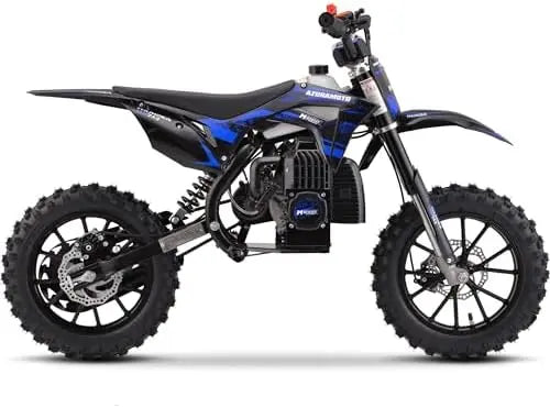 MotoTec Thunder 50cc 2-Stroke Kids’ Blue Gas Dirt Bike