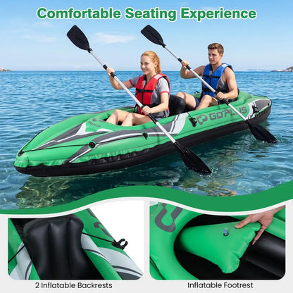 11.5-Foot Tandem Kayak for Adults  Aluminum Paddles Included, Ideal for Lakes, Rivers & Fishing