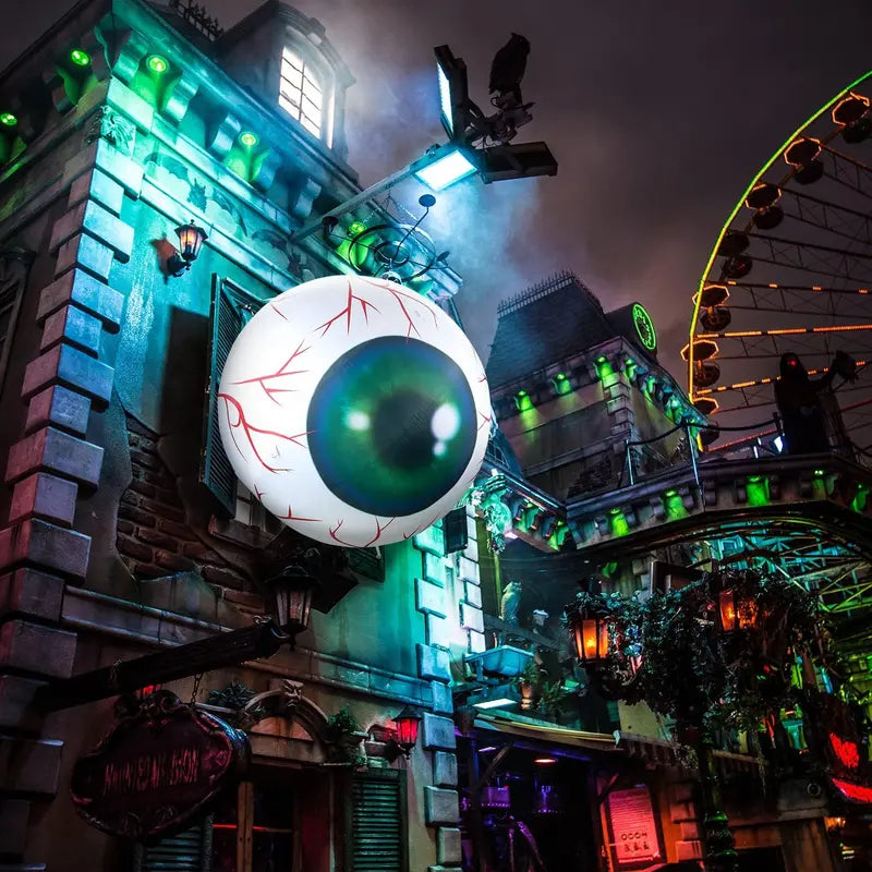 Large Outdoor Halloween Inflatable Eyeball  Giant Animated Yard Decoration with Built-in Fan