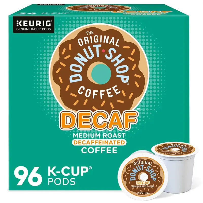 The Original Donut Shop Decaf Medium Roast K-Cups  96-Count, Kosher-Certified & Recyclable Keurig Pods