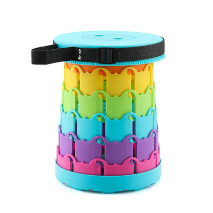 Compact Folding Stool with Enhanced Retractable Design