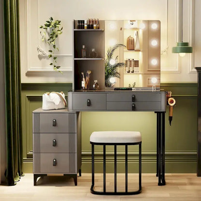 LED Makeup Vanity Mirror with Three Adjustable Light Modes and Dimmable Brightness