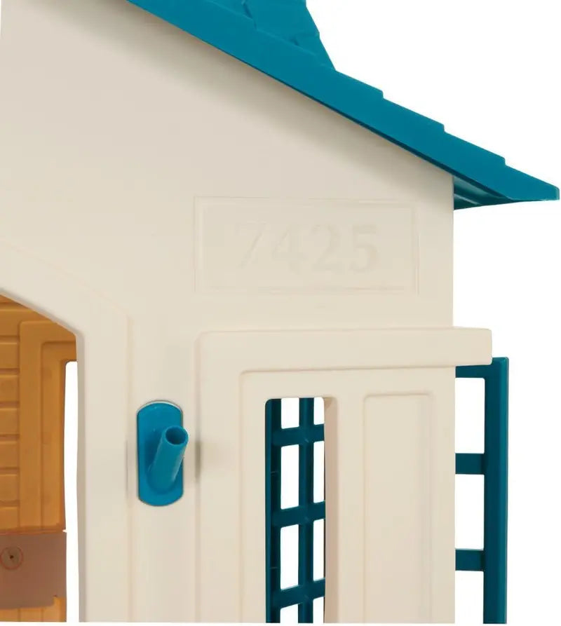 Cape Cottage Playhouse — Large Blue Wooden Kids’ Backyard Play Structure