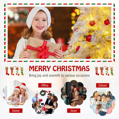 6-Foot Snow-Flocked Pre-Lit Christmas Tree  Realistic PVC & Pine Needle Blend with Hinged Construction