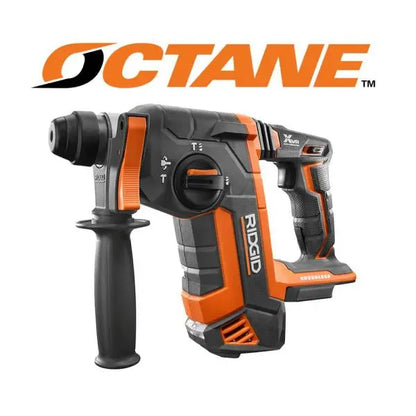 RIDGID 18V OCTANE Brushless SDS-Plus Rotary Hammer, Cordless, Tool Only, 3 Modes