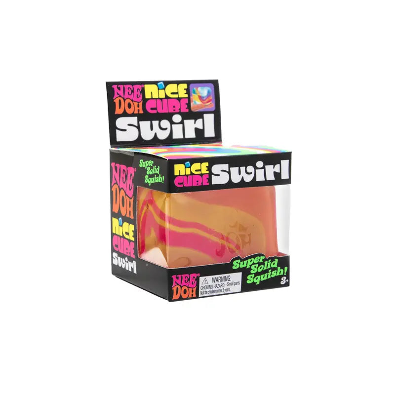 NeeDoh Nice Cube Swirl  Swirled Pattern Solid Squish Toy