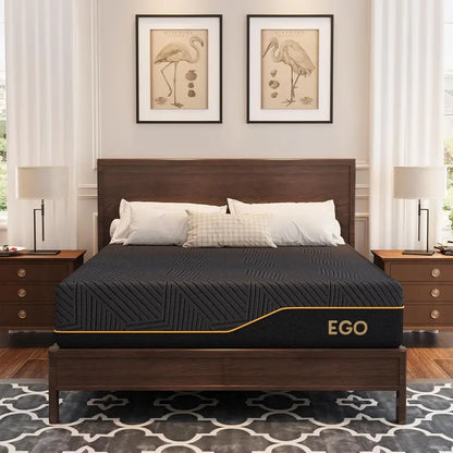 MLILY EGOHOME Queen 14″ Copper Gel Memory Foam Mattress  Therapeutic Support, Made in USA